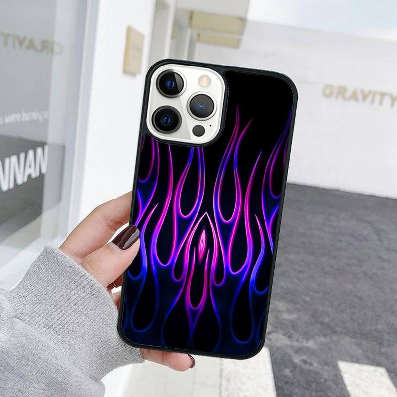 Matte Flames Phone Case For iPhone 17 Air 15 16 Cover  11 13 14 Pro Max 12 Plus Max Fundas