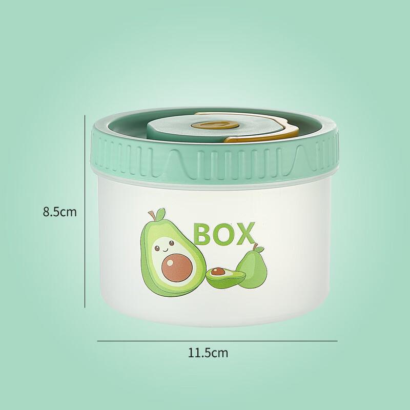 

ZISIZ 600ml Microwavable Food Storage Containers (Set of 3, Green Lid)