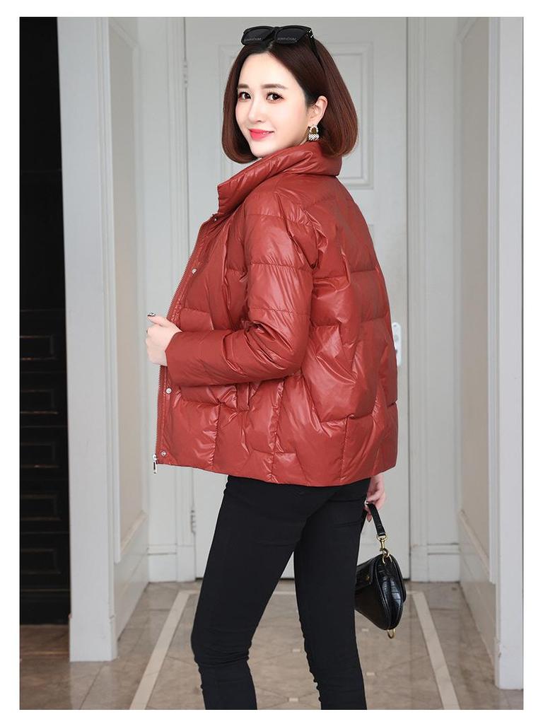 Jachetă scurtă de damă din bumbac cu puf 2024: Gros de iarnă, stil petit pentru femei de vârstă mijlocie la modă