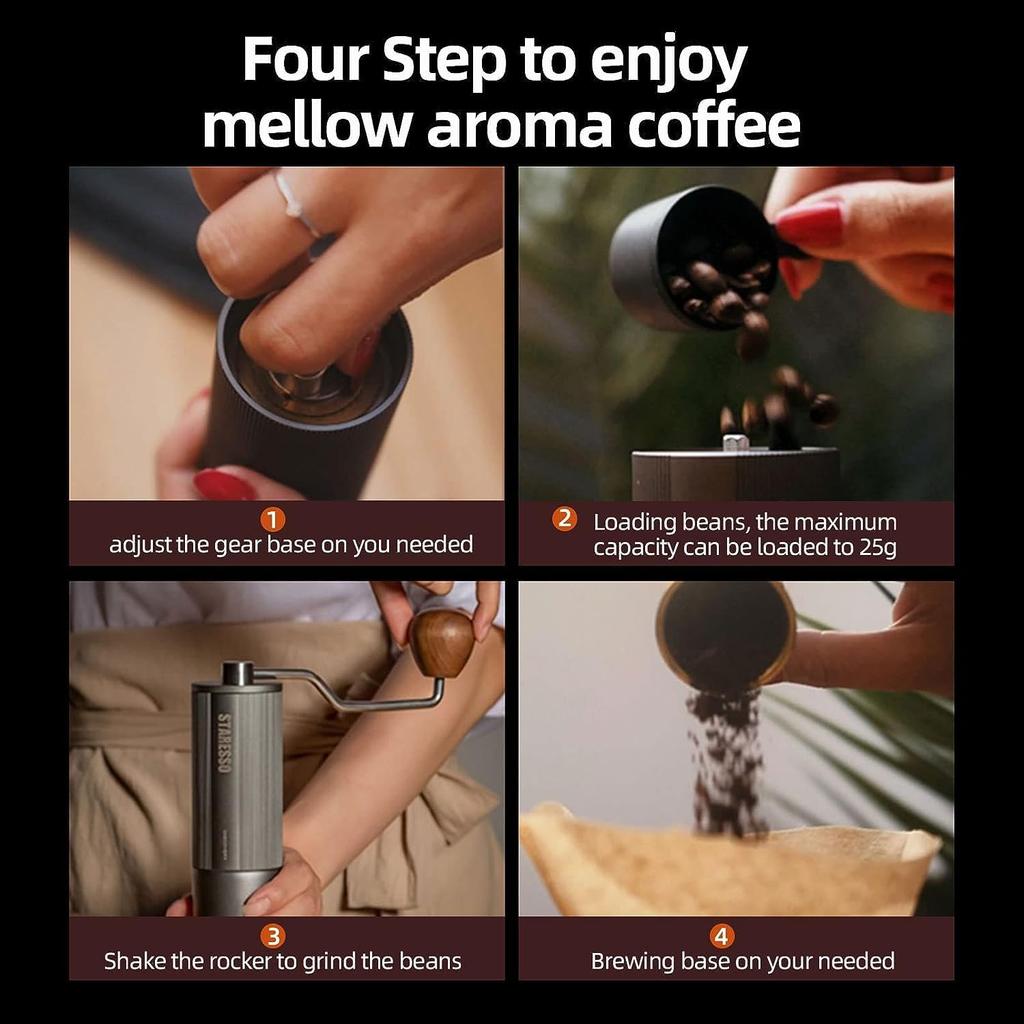 Buy STARESSO Manual Coffee Grinder,Stainless Steel Hand Coffee Bean