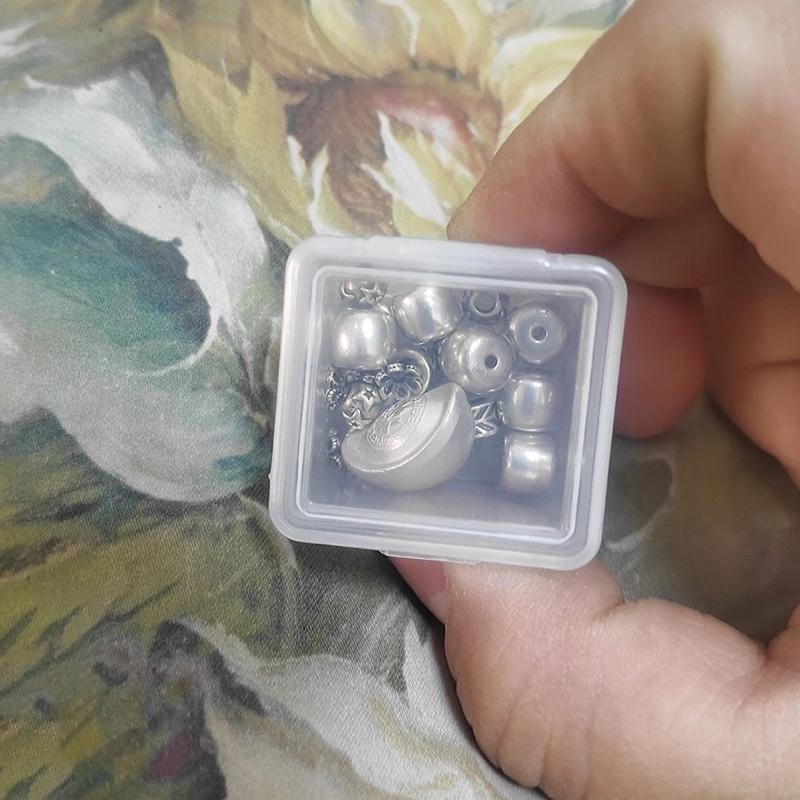 WTEMPO Mini Square Transparent Plastic Boxes Flip Cover Tiny Gift Boxes Universal Small Packaging Boxes Storage and Display Boxes