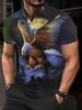 Men'S Short-Sleeved POLO Shirt, Flat Digital Printing Pattern - Textureless Eagle Spreading Its Wings And Diving Into The Night Sky, Fashionable And