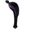 Andux Long Neck Golf Hybrid Club Headcovers with Interchangeable Numbered Set of 2 Tags, (Black/Purple)
