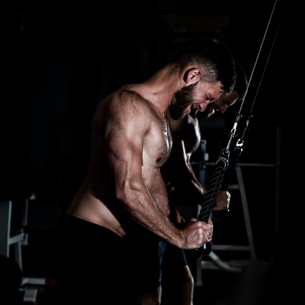 Rope Cable Attachment For Triceps Pull-Down Machine