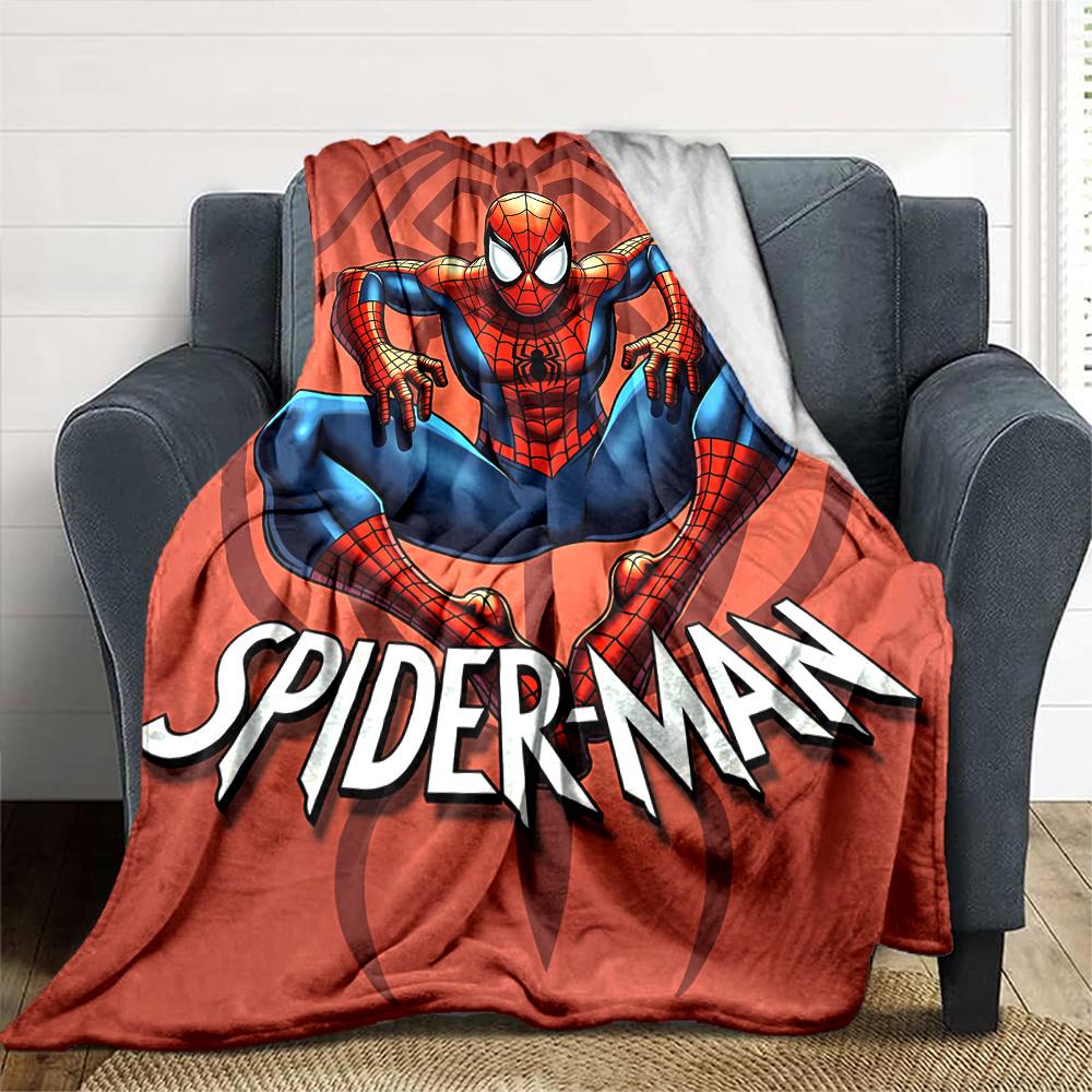 Spiderman Hero Flannel Blanket Super Soft Warm Cozy Blanket For Sofa Bed Office Travel Allseason Home Decor Gift