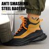 New Fashion  Lightweight Work Boots Indestructible Safety Shoes Men Steel Cap Puncture-Proof Sneakers Male Footwear