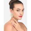 Gold Tone Kundan & Pearls Wedding Collection Dangle Earring For Women