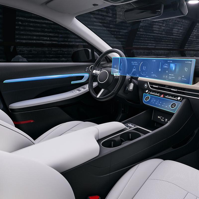 TPU Innenfolie für Hyundai Sonata 2024 2025 2026 Bildschirm-Schutzfolie für die Mittelkonsole Kratzfest Reparatur Klarer Aufkleber
