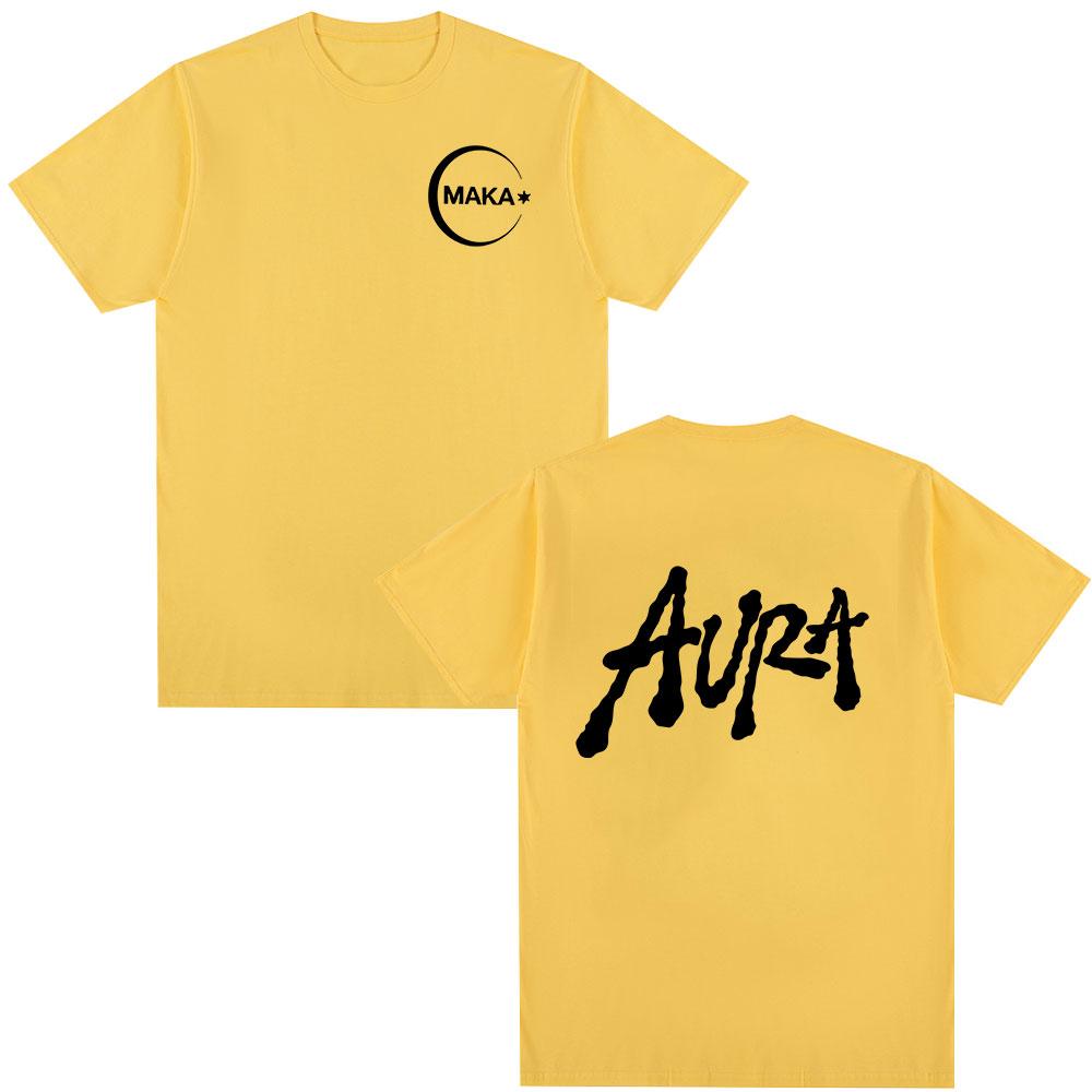 Rapper Maka Aura 2025 Tour Album Merch T Shirts Men Women Fashion Vintage T-shirt Casual Cotton Short Sleeve T Shirt Streetwear