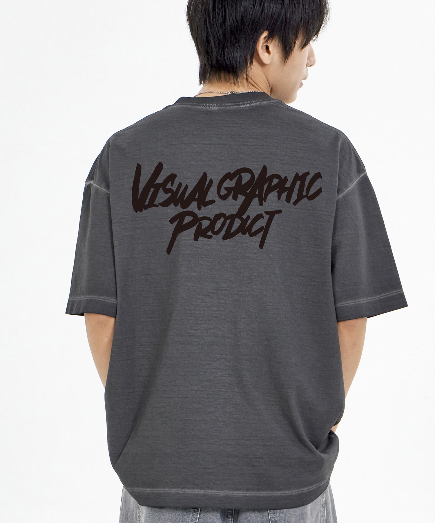 Biel Fade Pigment Graffit Logo Short Sleeve T-Shirt Charcoal M