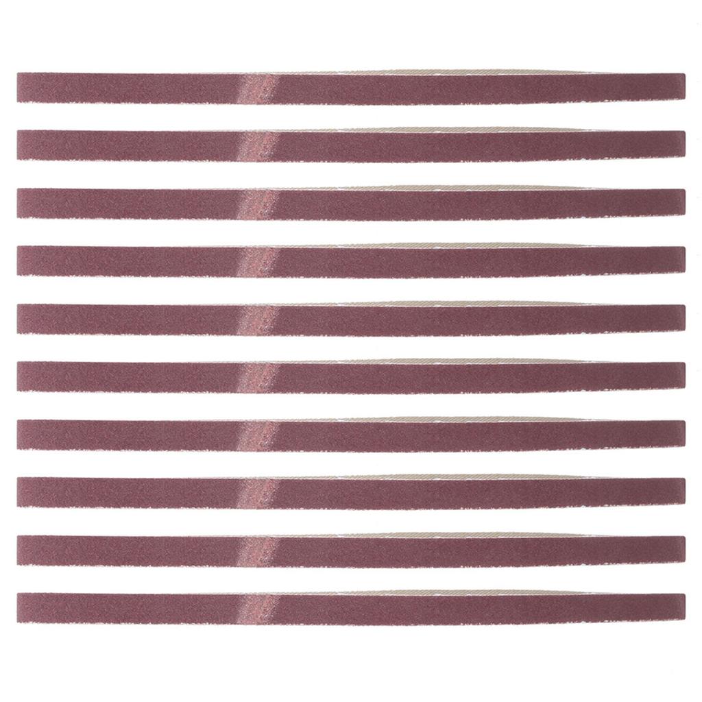 10PCS Sanding Belt Aluminium Oxide Sandpaper Sander Abrasive Band Strap 533 x 9mm (180#)
