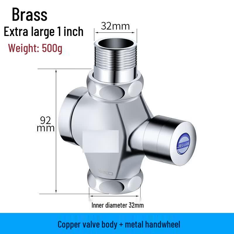 Brass Manual Delay Flush Valve for Squat Toilets