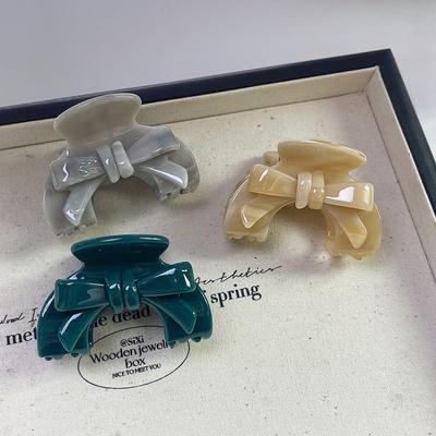 Ins  High Texture 5.4CM Small Geometric Arch Bow Grab Clip Simple Acetic Acid Shark Clip Hair Accessories