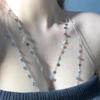 Women Sequin Chest Chain Sparkling Sexy Breast Chain Bra Chain Neck And Chest Jewelry for Club Summer Beach