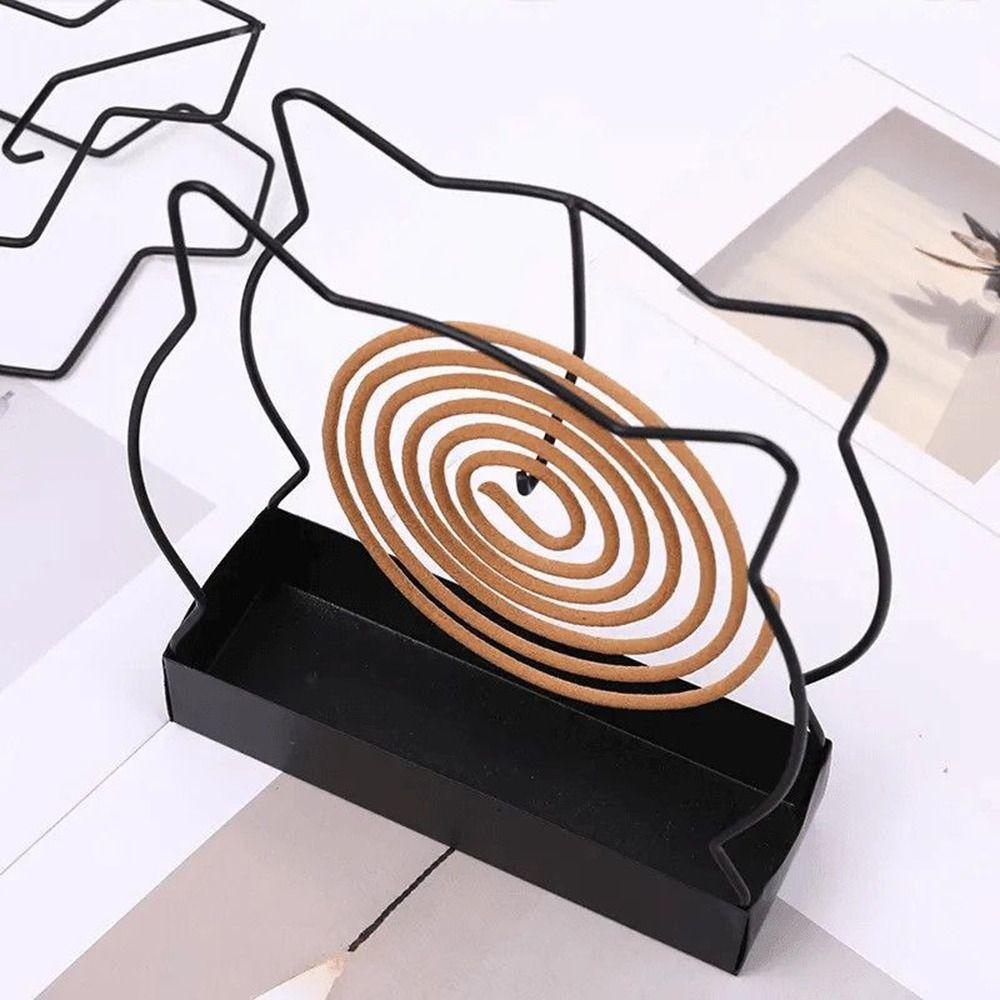 Creative Cat Shape Mosquito Incense Holder Hanging Iron Mosquito Incense Burner Anti-Mosquito Mosquito Coil Stand Indoor