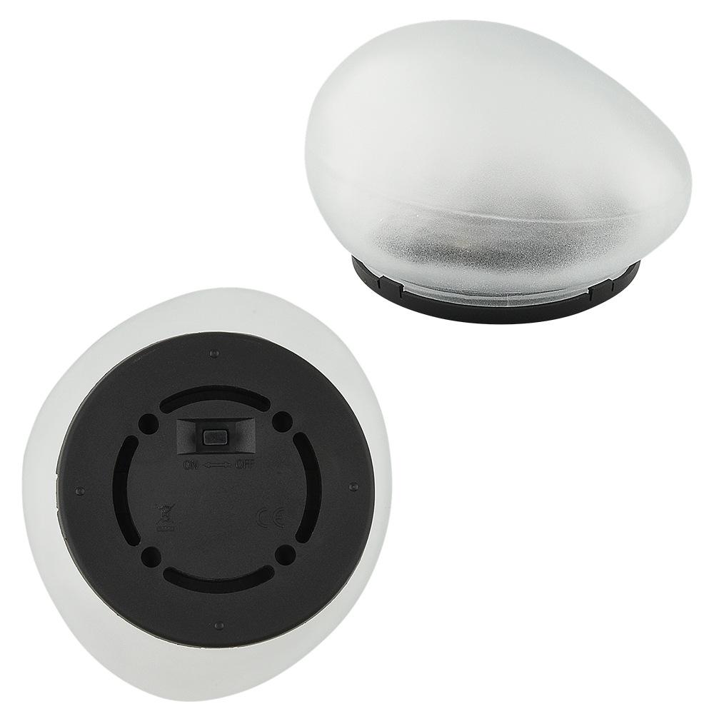Outdoor Solar LED Pebble Lights - Glass Stone Decor for Lawn, Courtyard, Park