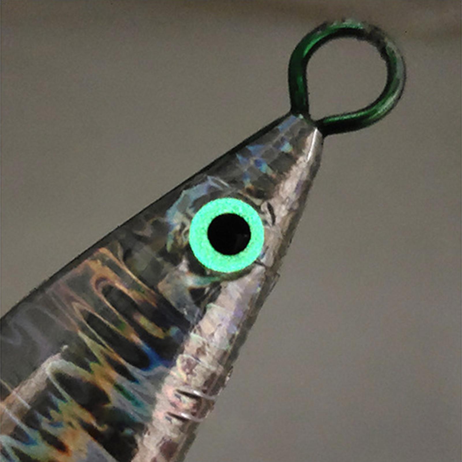 Fishing Lures Set 3D Glow in The Dark with Laser Coating Teardrop Simulation Fish Eyes for Freshwater and Saltwater Model C прозрачный