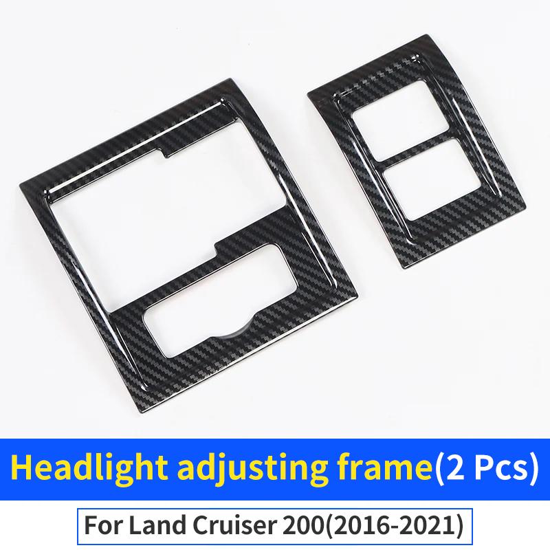 Per Land Cruiser 200 LC200 2008-2021 Accessori Design Interni Aggiornamento Pannello Maniglia Porta Auto Decorativo Texture Fibra di Carbonio
