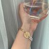 Meier New Arrival Bracelet Niche Stylesense of Designfrench Gold Coin Metal Bracelet Stylish Head Bracelet