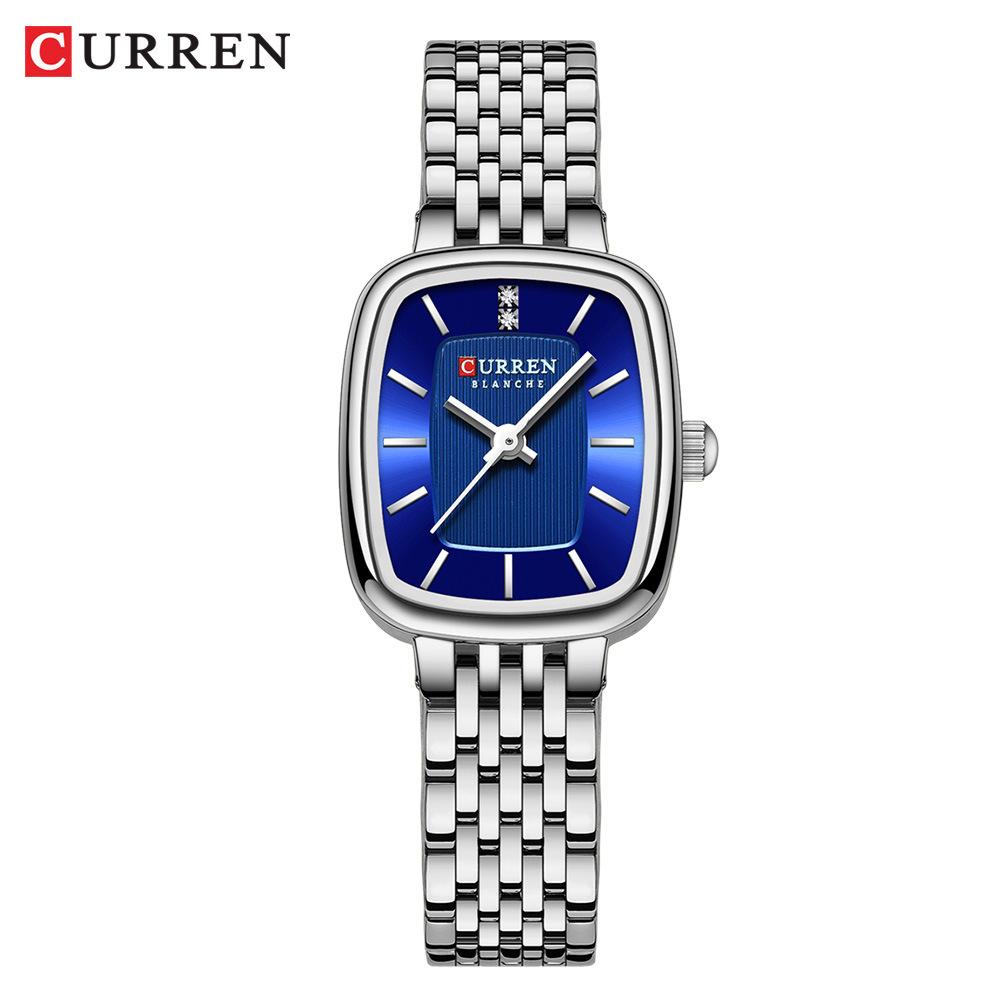CURREN Fashion Quartz Women Watch Simple Elegant Square Dial Gold Stainless Steel Strap Waterproof Leisure Business Watches
