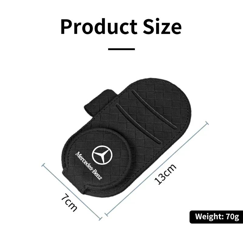 Car Sun Visor Organizer Pen Card Storage Clip Sunglasses Holder For Mercedes Benz AMG A C E Class W201 W210 W108 W204 W205 W203 ac1