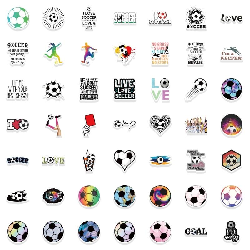 Soccer Football Stickers Teachers School Decals Waterproof Vehicle Soccer Stickers for Skateboard Water Bottle