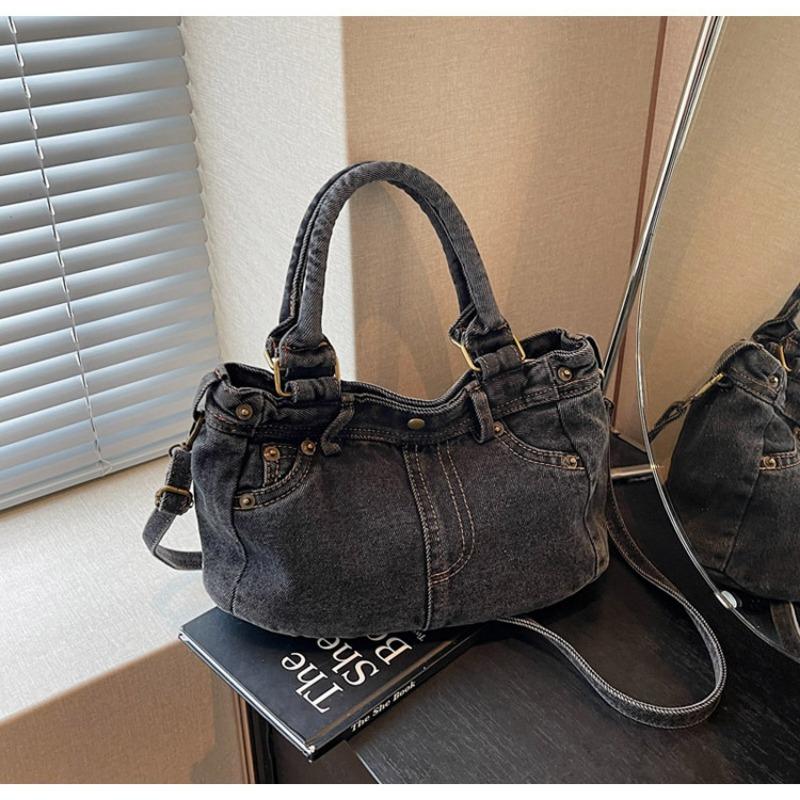 Denim Bag Women's Large-capacity New Summer Versatile Messenger Bag Casual Shoulder Commuter Tote Bag