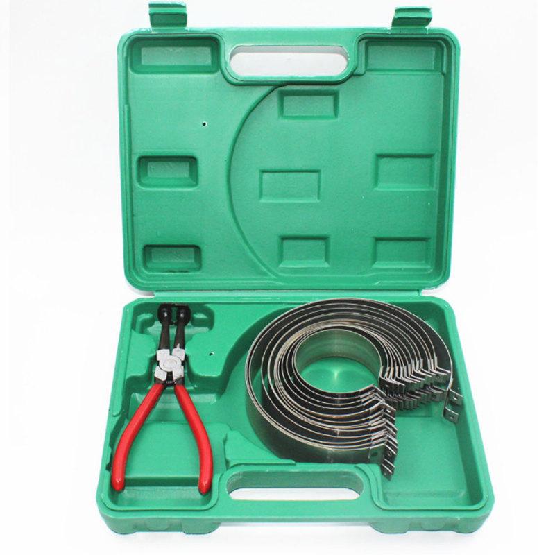 1 conjunto de alicate de pistão de carro de metal, ferramenta fixadora, braçadeira, instalação de cilindro, conjunto de anel de pistão