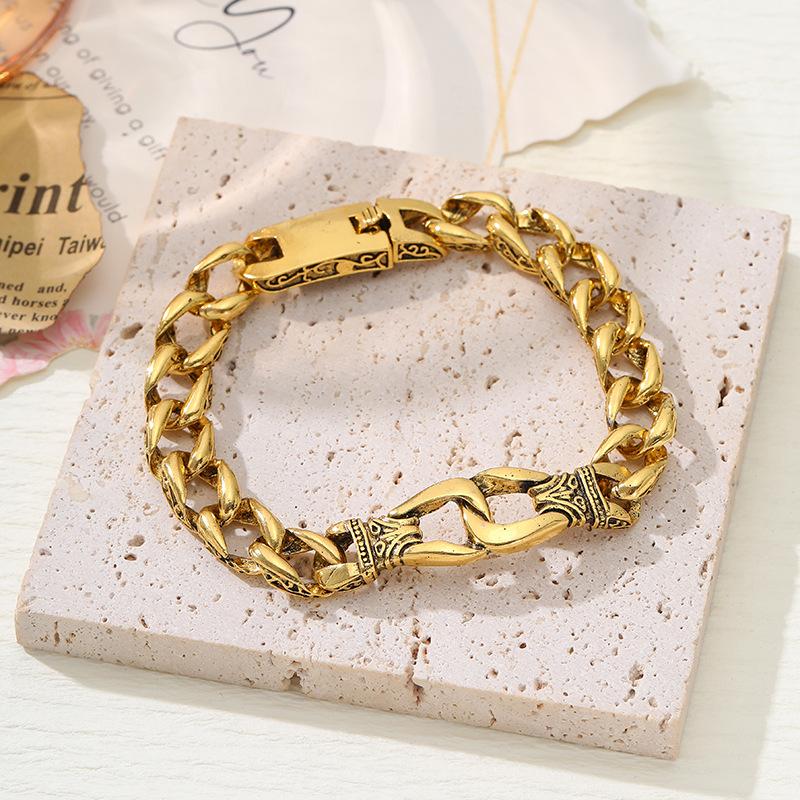 Vintage Hip Hop Dragon Bracelet Men's Personality Hip Hop Punk Totem Bracelet