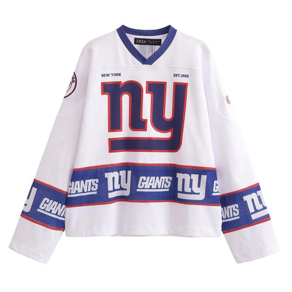 Spring 2025 Women's European Style Loose Cotton Long Sleeve T-shirt