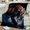 Beast Tiger Lion Leopard Animal Wildlife Cartoon Blanket,Soft Throw Blanket for Home Bedroom Bed Sofa Picnic Cover Blanket Kids