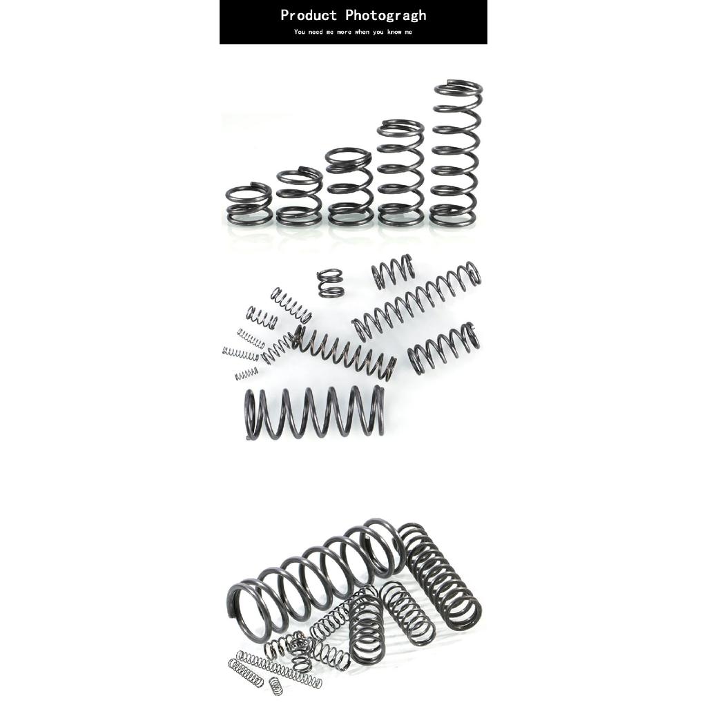 Molla a compressione 65Mn Molla compressa Molla di rilascio Diametro filo 1,6 mm Diametro esterno 9-25 mm Molla di ritorno