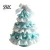 Decorative Yarn Tree for Bookshelves DIY Crochet Christmas Kit, Beginner-Friendly Xmas Craft Kit with Bow Table Ornament And Faux Pearl Embellishment,