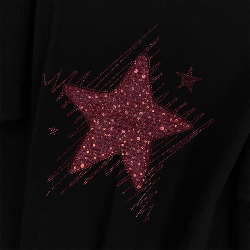 Women's Plus Size Slimming Loose Short-Sleeve Mid-Length T-Shirt (Round Neck)