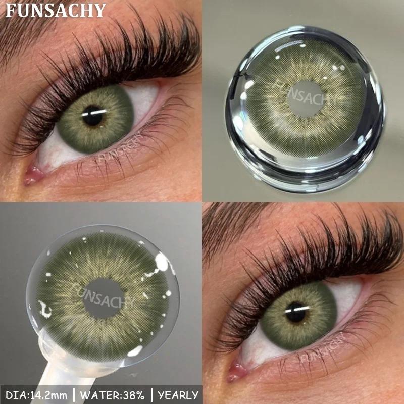 

FUNSACHY 1 пара серых линз для глаз, корейские натуральные контактные линзы, цветные контактные линзы для макияжа глаз, серые, красивые, для зрачков, косметика на год