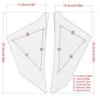Motorcycle Clear Side Plastic Plates Cover Panel Gas Fuel Tank Decal Trim Guard Protector For BMW K1600B K1600GA K 1600 B GA
