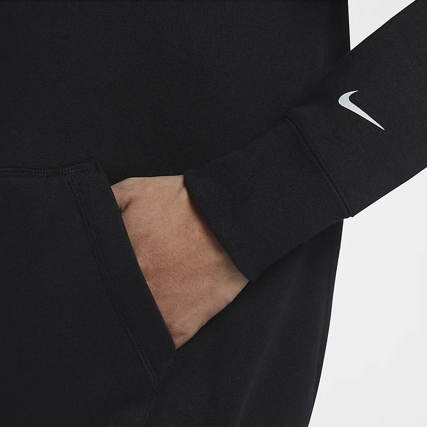 Nike Club Morant Series Letter Print Fleece Hoodie Men Hoodies Black FZ1039010