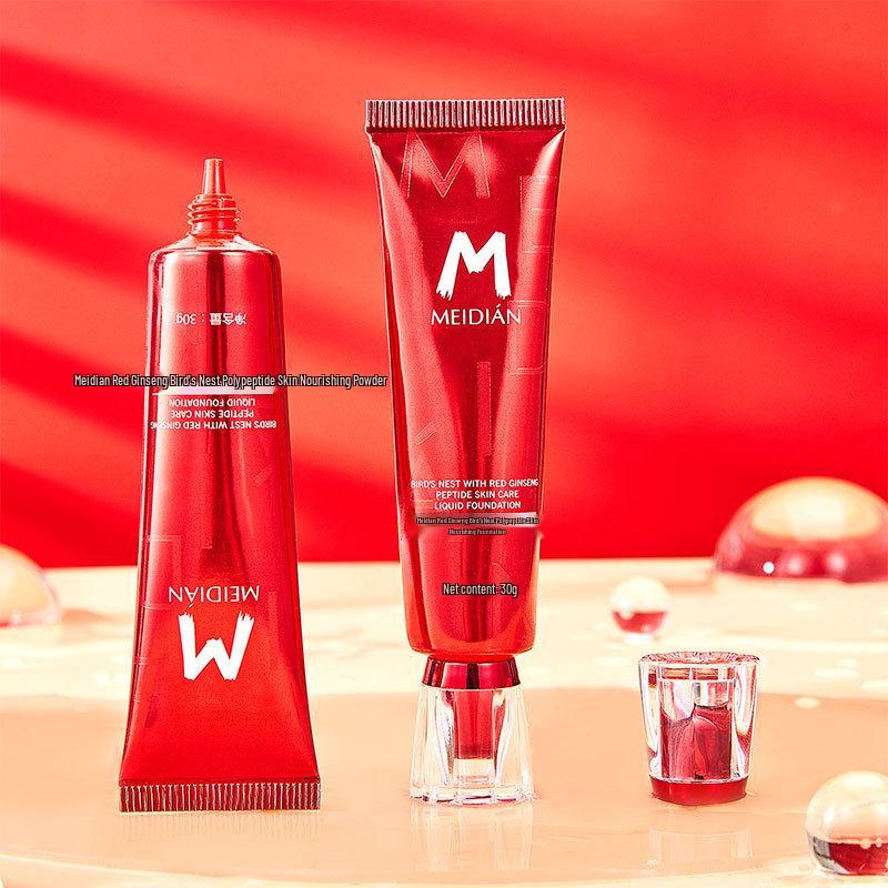 Charming Point Natural Long-Lasting BB CC Cream with Red Ginseng and Bird's Nest Peptide for Nourishing Nude Makeup.