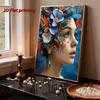 DIY The Girl Wearing A Headpiece Pearl Art Painting for Home Wall Decor Arts Craft  for Adults/Beginners Gift Idea Home Decor Without Frame