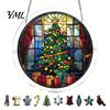 Translucent Puzzle Art Christmas Acrylic Suncatcher, Holiday Tree Snowman Stockings Red Bird Sun Catcher Pet Lover Gift Idea Kit for Adults,