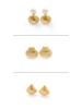 18K Gold Stainless Steel Flower Shell Beach Earrings