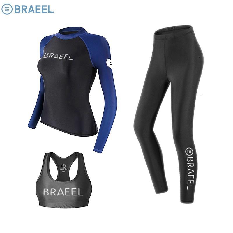 Womens UV Protection Rash Guard Set Long Sleeve Top Pants Snorkeling Surfing Swimming Outdoor Water Sports