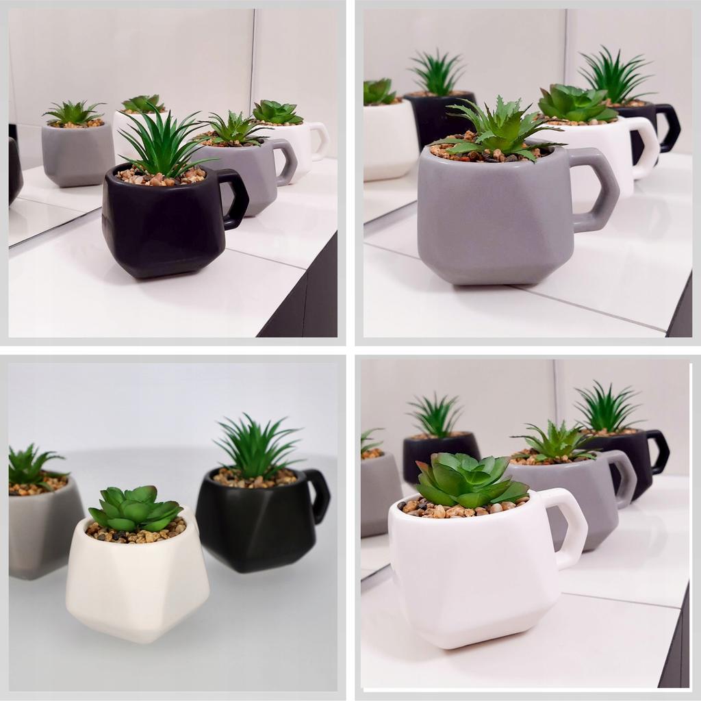 KADAX Artificial Flower Plant Decorative Succulent Gray