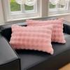 Pillow Cover Solid Color Design Plush Soft Pillow Case Autumn Winter Warm Comfortable Bedroom Pillowcase