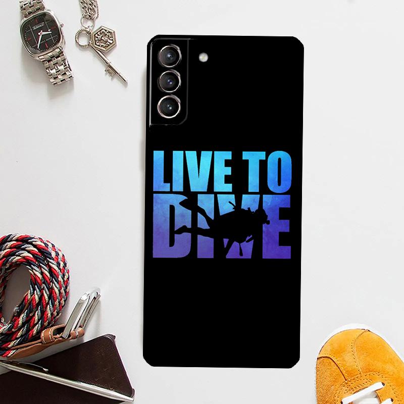 Scuba Diver Diving Case For Samsung Galaxy S25 Ultra S20 S21 S22 S23 Plus S9 S10 S25 FE S24 Ultra Cover Coque