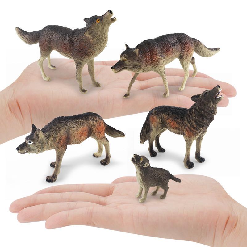 Stunning Static Pvc Wolf Figurine Ideal For Childrens Learning And Imagination Exploration