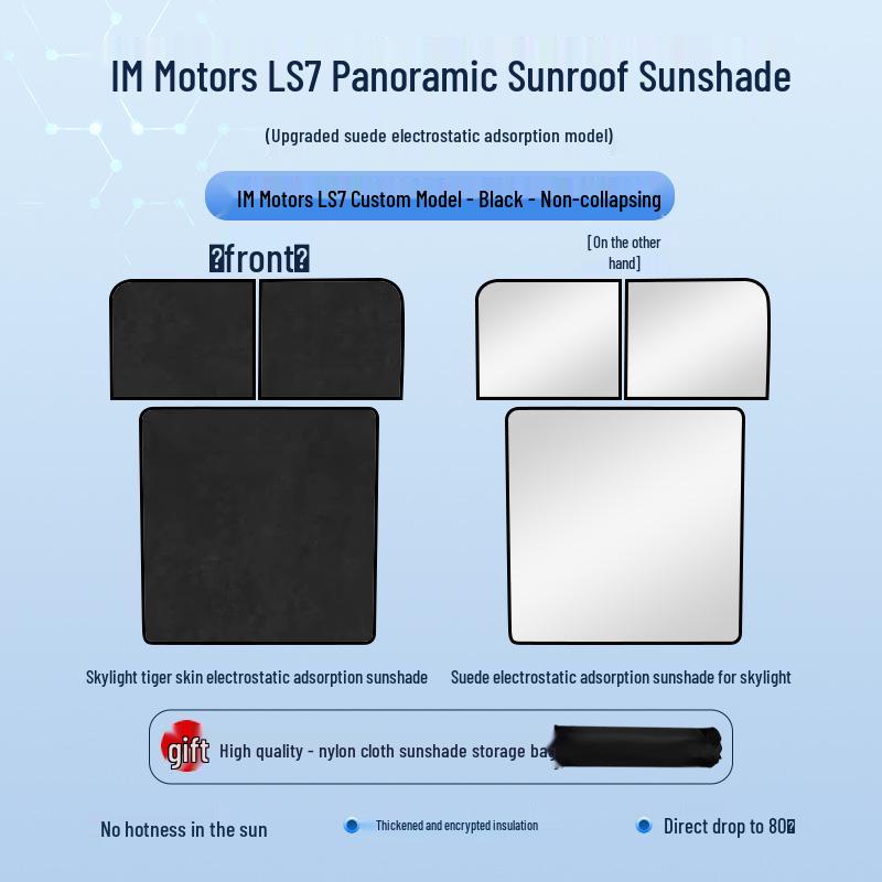 IM LS7 2023 Model Sunroof Sunshade - Heat Insulation, Privacy, Camping Baffle, Opaque