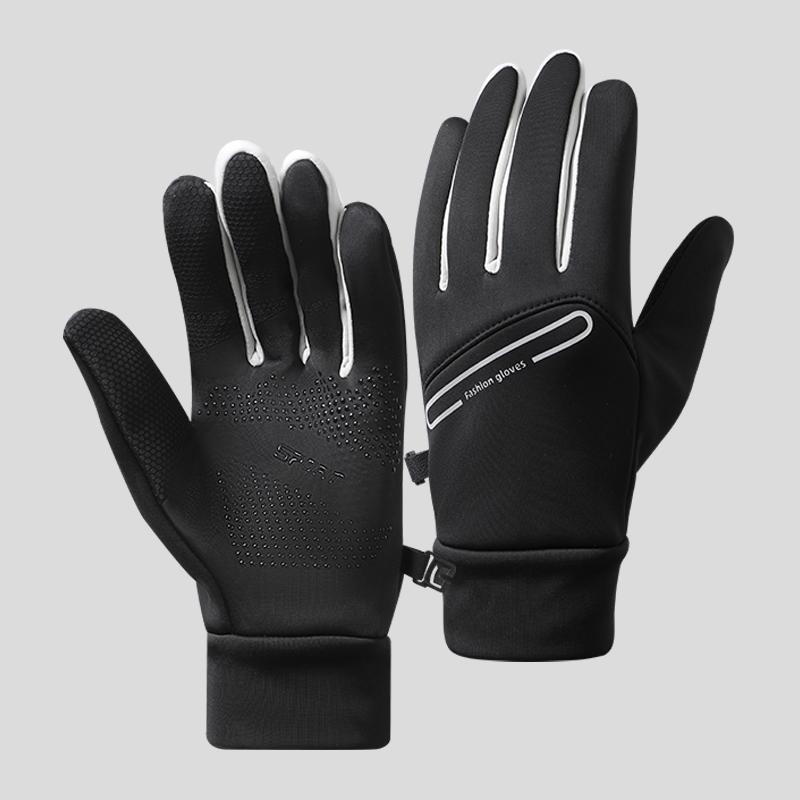 Custom Logo Winter Autumn Men Waterproof Windproof Thermal Daily Use Touchscreen Warm Driving Cycling Gloves L чёрный