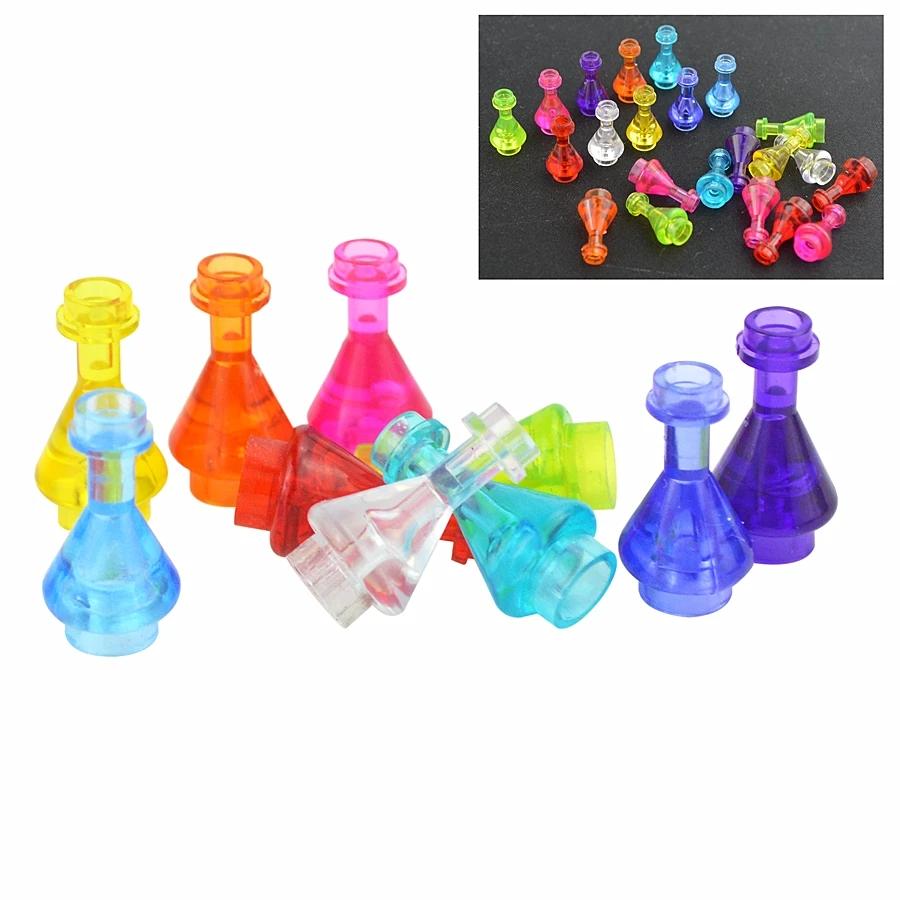 10 Pieces Transparent Wine bottle Pharmacy Flask Toysets Matches 93549 Creating Block DIY Building Assembly Learning Toy Ideal For Little Ones Gift