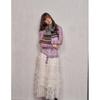 1Pc Multi-Color Graphic Fair Isle Wool Knitted Scarf With Tassels, Soft, Cold-Resistant, Versatile Neck Warmer